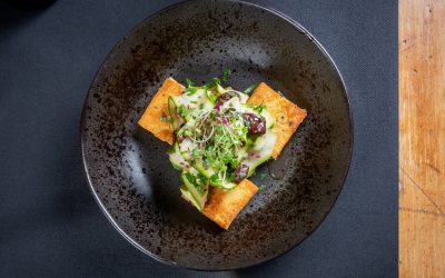 Sicilian Panelle with Marinated Baby Marrow